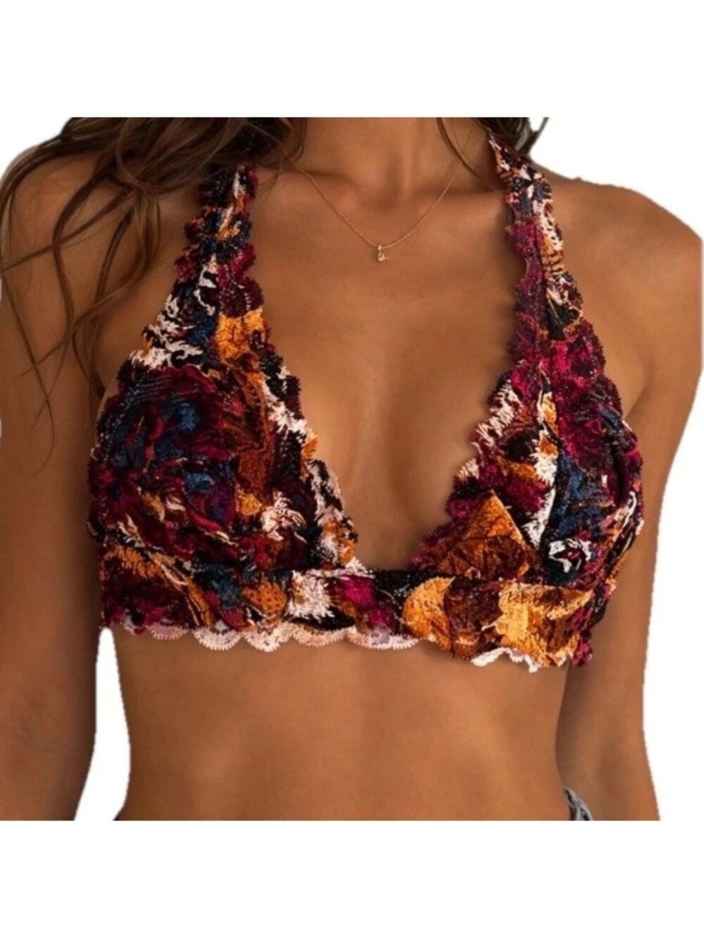 Cosabella NSN Printed Tall Triangle Bralette S Small or L Large NWT